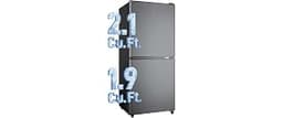 Anypro 4.0 Cu.Ft Fridge with Bottom Freezer and Drawer, 2 Door Refrigerator with 7 Adjustable Temperature Settings fo...
