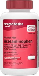 Amazon Basics Acetaminophen Extended-Release Tablets, 650 mg, Arthritis Pain, 400 Count (Previously Amazon Basic Care)