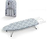 Small Tabletop Ironing Board Foldable, RAINHOL Steel Mesh Portable Iron Board for Dorm and Apartment, with Iron Rest ...