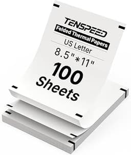 Thermal Printer Paper 8.5x11Inch US Letter Size,100 Sheets