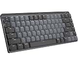 Logitech MX Mechanical Mini Wireless Illuminated Keyboard Tactile Quiet | Low-profile full-size, 3 device Bluetooth p...