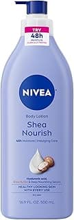 NIVEA Shea Nourish Body Lotion for Dry Skin with Hyaluronic Acid, Shea Butter and Deep Nourishing Serum, 48-Hour Body...
