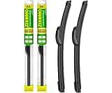 ZIXMMO QUALITY 24in + 24in Premium All-Season Windshield Wiper Blades for Original Equipment Replacement(Set of 2)