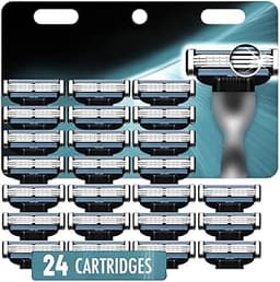 Razor Refills for Men,Razor Blade Refills for Men - 24PCS Compatible with mach 3 razor blades refills with Mach3 Razo...