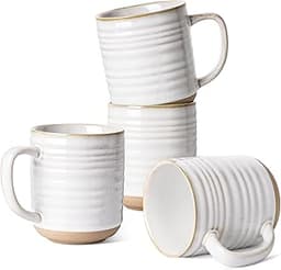 LE TAUCI Coffee Mugs 18 oz,Ceramic Mug Set, Coffee Cups for Latte, Hot Tea, Cappuccino, Mocha, Cocoa, Dishwasher Safe...