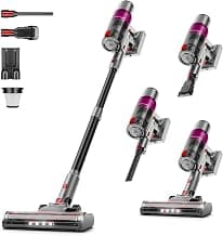 Lightweight Cordless Vacuum Cleaner,Rechargeable, Anti-Tangle Brush, 6-in-1 Stick Vacuum for Hardwood