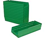 Akro-Mils 30138 Plastic Shelf Bins, Heavy Duty Storage Bins for Garage, Closet, and Drawer Organization, 18" x 6-1/2"...