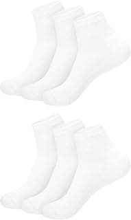 Hanes Womens Ultimate 6-pack Comfort Toe Seamed Ankle Socks, White, 8-12 US