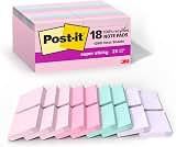 Post-it 100% Recycled Super Sticky Notes, 3 x 3 in, Oasis, 12 Pads | School Supplies and Office Products, 2X the Stic...