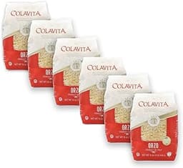 Colavita Orzo: Classic Mediterranean Pasta Shaped Like Grains of Rice - Versatility at Its Best - 1Lb (Pack of 6)
