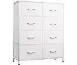 WLIVE Fabric Dresser for Bedroom, Tall Dresser with 8 Drawers, Storage Tower with Fabric Bins, Double Dressers, Chest...