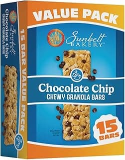 Sunbelt Bakery Chewy Chocolate Chip Granola Bars, 1.1 oz Bars, 15 Count