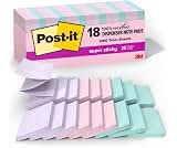 Post-it 100% Recycled Super Sticky Notes, 3 x 3 in, Oasis, 5 Pads | School Supplies and Office Products, 2X the Stick...