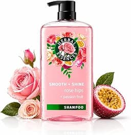 Herbal Essences Shampoo, Rose Hips + Passionfruit - Smooth Collection, Shiny Hair with Vitamin E & Jojoba, Safe for C...