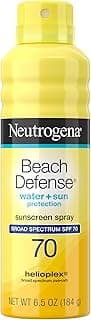 Neutrogena Beach Defense Sunscreen Spray SPF 70 Broad Spectrum UVA UVB Protection Lightweight Water Resistant up to 8...