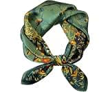100% Silk Square Scarf for Hair-25.6" Women Men Neckerchief & Headscarf