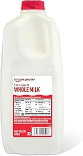 Amazon Grocery, Whole Milk, Half Gallon, 64 Fl Oz