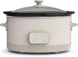 bella 6.0 Qt Programmable Slow Cooker, Ceramic Nonstick Coating, Adjustable Temperature & Cooking Times, Dishwasher S...