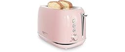 2 Slice Toaster Retro Stainless Steel with Bagel, Cancel, Defrost Function and 6 Bread Shade Settings Bread Toaster, ...