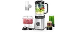Sangcon Blenders and Food Processor Combo for Kitchen, 5 in 1 Blender for Shakes and Smoothies, Meat Chopped, Grindin...