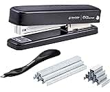 Bostitch Titan Heavy Duty Metal Stapler, 50 Sheet Capacity with 1250 Staples and Ergonomic Staple Remover, Jam Free S...