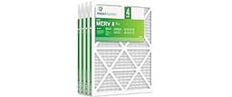 TRIGHTFILTERS 20x25x1 Air Filter 4 Pack, MERV 8 Pleated Dust Defense Air Filters Replacement Air Conditioner HVAC AC ...