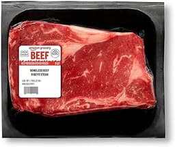 Amazon Grocery, Beef Ribeye Steak, Boneless, USDA Choice, Weight Varies
