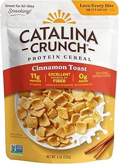 Catalina Crunch Protein Cereal | Sugar Free Breakfast Cereal with 11g of Protein | Gluten Free, Keto Friendly | Cinna...