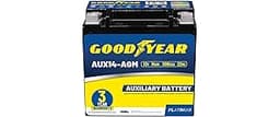Goodyear AUX14-AGM BCI Group Size 400 12V 14 AH, 22RC, 200 CCA Platinum series Rechargeable AGM Maintenance Free Auxi...