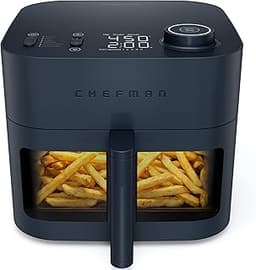 Chefman Crispinator Air Fryer 6-in-1 with 8 Qt capacity, 450°F Max Temp with TurboFry Pro Technology for Fast and Eve...