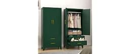 erosoei Metal Armoire Wardrobe Closet, 71 "Metal Clothing Storage Cabinet | with Adjustable Shelves and Hanging Rod, ...