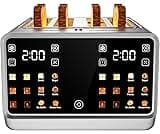 4-Slice Smart Toaster, 1800W Digital Touchscreen with Dual-Zone Control, 1.5" Extra-Wide Slots for Bagels & Thick Bre...