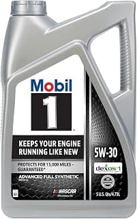 Mobil 1 Advanced Full Synthetic Motor Oil 5W-30, 5 Quart