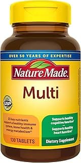 Nature Made Multivitamin Tablets with Iron, Multivitamin for Women and Men for Daily Nutritional Support, Nature Made...