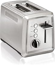 Hamilton Beach 2 Slice Toaster with Extra-Wide Slots, Bagel Setting, Toast Boost, Slide-Out Crumb Tray, Auto-Shutoff ...