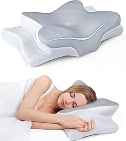Ultra Pain Relief Cooling Pillow for Neck Support, Adjustable Cervical Pillow Cozy Sleeping, Odorless Ergonomic Conto...