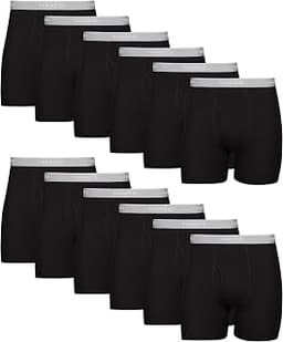 Hanes Men's Underwear Boxer Briefs Pack, Cool & Breathable Cotton Moisture-wicking Underwear for Men, No Ride Up