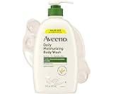 Aveeno Daily Moisturizing Body Wash for Dry & Sensitive Skin + Prebiotic Oat, Body Wash Gently Cleanses & Nourishes D...
