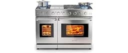 AAOBOSI 48 Inch Professional Freestanding Gas Range Ovens with 7 Cu.ft Large Capacity Double Convection Ovens, 6 Seal...