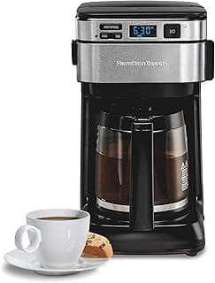Hamilton Beach FrontFill 12 Cup Programmable Drip Coffee Maker | Regular & Bold Brew Options | Auto Pause and Pour | ...