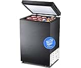 Kismile 2.8 Cubic Feet Chest Freezer with 2 Removable Basket Free Standing Top Open Door Compact Freezer with Adjusta...