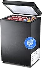 Kismile 3.2 Cubic Feet Chest Freezer with 2 Removable Basket Free Standing Top Open Door Compact Freezer with Adjusta...