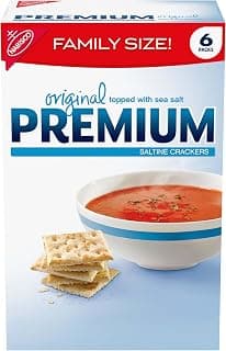 Premium Original Saltine Crackers, Lunch Snacks, Family Size, 24 oz