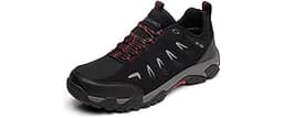 SHULOOK Men's Waterproof Hiking Shoes Lightweight Anti Slip Outdoor Ankle Boots Breathable Hike Trekking Trails Shoe