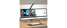 LED Desk Lamp for Office Home, 31.5" Architect Desk Light with Clamp Dual Screen Computer Monitor, 15W 5 Color X 10 B...