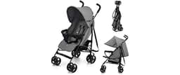 Kinderkraft TIK Lightweight Umbrella Stroller, Gray | 6.5kg, From 6 Months, Compact Fold, Lie-Flat Recline, 5-Point H...