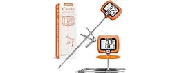 BOMATA Digital Candy Thermometer with Pot Clip, Deep Fry Oil Thermometer with Rotatable Display & Long Probe, for Can...