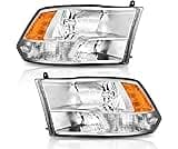 WEELMOTO Headlights for 09-18 Dodge Ram 1500/10-18 Dodge Ram 2500 3500 Models with Factory Quad Style Headlamp Replac...