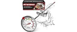 BOMATA Candy Thermometer with Pot Clip, Hands-Free Use, Waterproof IP67 and 2.5" Display Deep Fry Oil Thermometer wit...