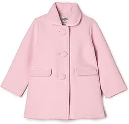 Amazon Essentials x Sofia Grainge Toddler and Baby Girls' Wool Blend A-Line Dress Coat with Curved Collar